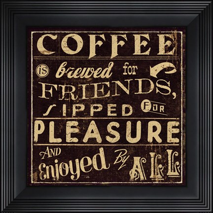 Framed Coffee Quote II Print