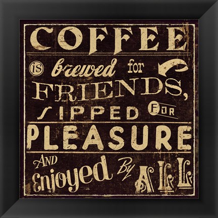 Framed Coffee Quote II Print