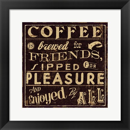 Framed Coffee Quote II Print