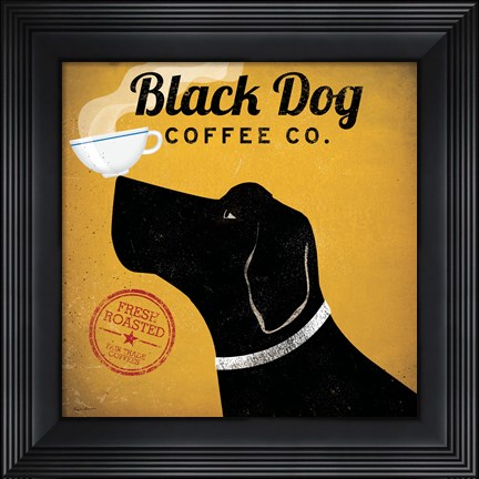 Framed Black Dog Coffee Co. Print