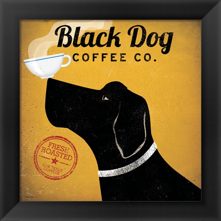 Framed Black Dog Coffee Co. Print