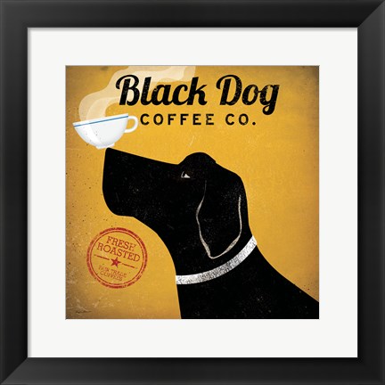 Framed Black Dog Coffee Co. Print