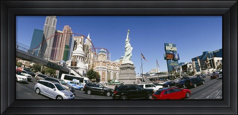 Framed New York New York Hotel, MGM Casino, Excalibur Hotel and Casino, The Strip, Las Vegas, Clark County, Nevada, USA Print