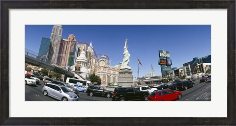 Framed New York New York Hotel, MGM Casino, Excalibur Hotel and Casino, The Strip, Las Vegas, Clark County, Nevada, USA Print