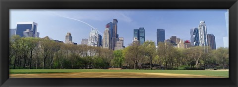 Framed Trees in a park, Central Park South, Central Park, Manhattan, New York City, New York State, USA Print