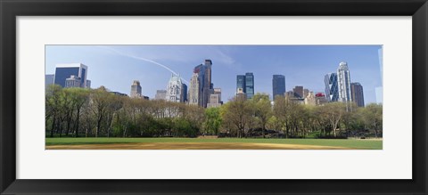 Framed Trees in a park, Central Park South, Central Park, Manhattan, New York City, New York State, USA Print