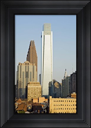 Framed Comcast Center, City Hall, William Penn Statue, Center City, Philadelphia, Philadelphia County, Pennsylvania, USA Print