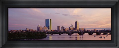 Framed Charles River, Back Bay, Boston, Massachusetts Print