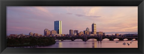 Framed Charles River, Back Bay, Boston, Massachusetts Print