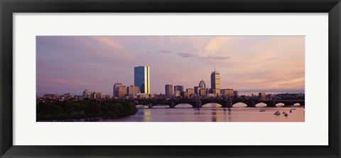 Framed Charles River, Back Bay, Boston, Massachusetts Print