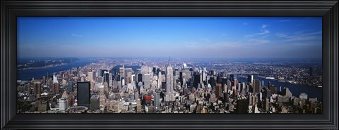 Framed Aerial View, New York City, NYC, New York State, USA Print
