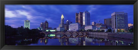Framed USA, Ohio, Columbus, Scioto River Print