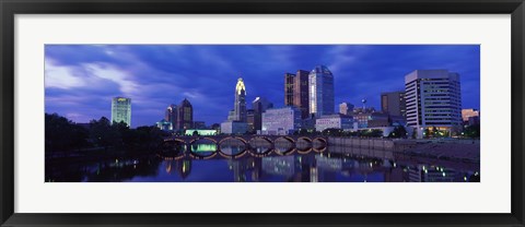 Framed USA, Ohio, Columbus, Scioto River Print