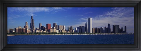 Framed Chicago Skyline from Lake Michigan Print