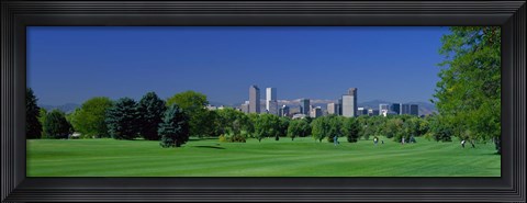 Framed Skyline In Daylight, Denver, Colorado, USA Print