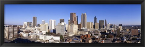 Framed Distant Skyline, Atlanta, Georgia Print