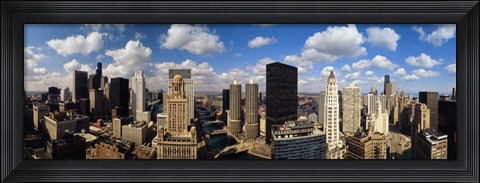 Framed View of Chicago Skyline from Lake Michigan Print
