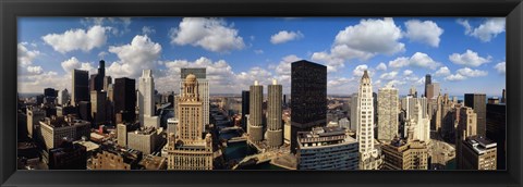 Framed View of Chicago Skyline from Lake Michigan Print