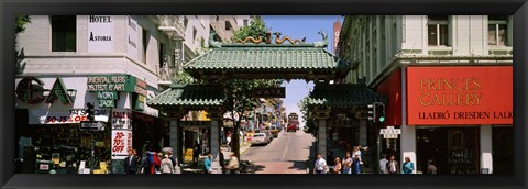 Framed USA, California, San Francisco, Chinatown, Tourists in the market Print
