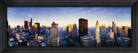 Framed USA, Illinois, Chicago, sunrise Print