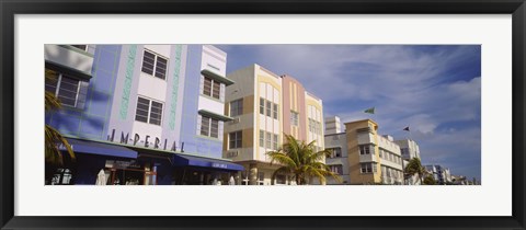 Framed Art Deco Hotel, Ocean Drive, Miami Beach, Florida Print