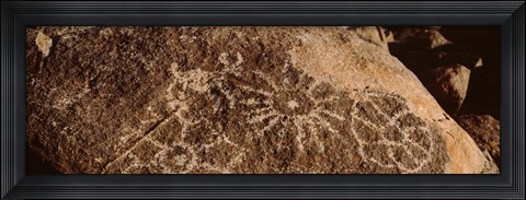 Framed Close-up of petroglyphs on a rock, Saguaro National Park, Tucson, Arizona, USA Print