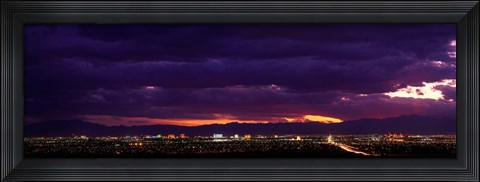 Framed Storm, Las Vegas, Nevada, USA Print