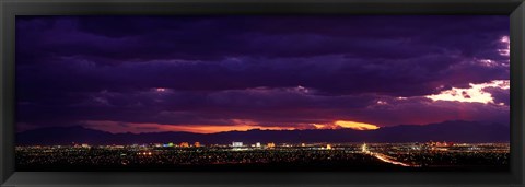Framed Storm, Las Vegas, Nevada, USA Print