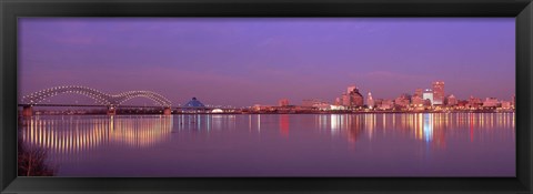 Framed Night Memphis TN Print