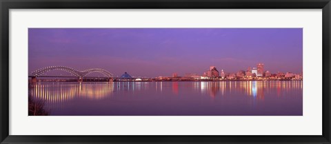 Framed Night Memphis TN Print