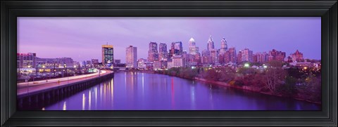 Framed Twilight Philadelphia PA USA Print