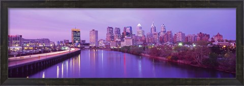 Framed Twilight Philadelphia PA USA Print