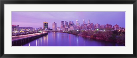 Framed Twilight Philadelphia PA USA Print