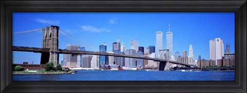 Framed New York Skyline with Twin Towers Print