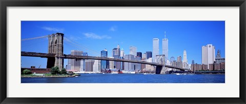 Framed New York Skyline with Twin Towers Print