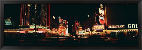Framed Las Vegas NV Downtown Neon, Fremont St Print