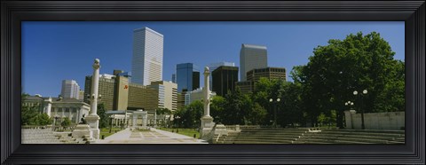 Framed Buildings of Denver Skyline Print
