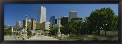 Framed Buildings of Denver Skyline Print