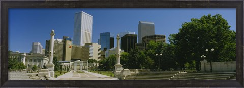 Framed Buildings of Denver Skyline Print
