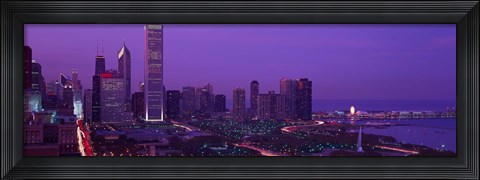 Framed Evening Chicago IL USA Print