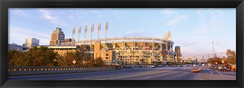 Framed Facade of a baseball stadium, Jacobs Field, Cleveland, Ohio, USA Print