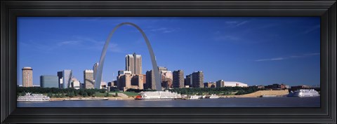 Framed Skyline Gateway Arch St Louis MO USA Print