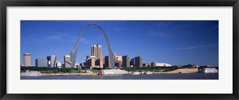 Framed Skyline Gateway Arch St Louis MO USA Print