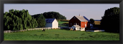 Framed Farm, Baltimore County, Maryland, USA Print