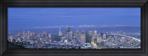 Framed San Francisco cityscape Upper Market California Print