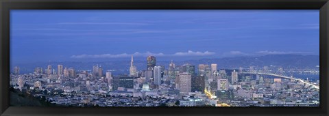Framed San Francisco cityscape Upper Market California Print