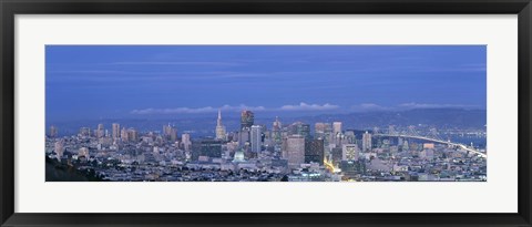 Framed San Francisco cityscape Upper Market California Print