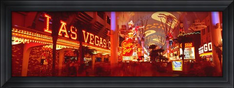 Framed View of Fremont Street Las Vegas NV USA Print