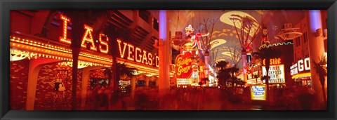 Framed View of Fremont Street Las Vegas NV USA Print