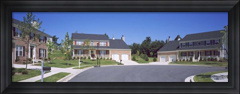 Framed Houses Along A Road, Seaberry, Baltimore, Maryland, USA Print